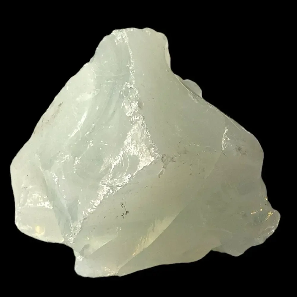 Opalescent Clear Layered Art Glass Cullet Glowing Manganese Slag‎ Glass #4GX189
